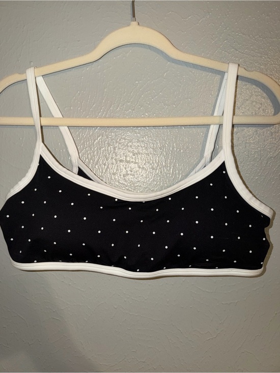 Offline Other - aerie Black Polka Dot Bralette with White Trim